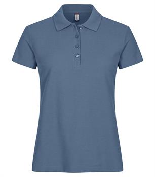 CLIQUE BASIC POLO LADY BLU ACCIAIO 595