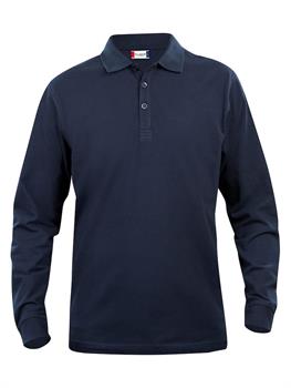 CLIQUE BASIC POLO L/S JUNIOR BLU 580