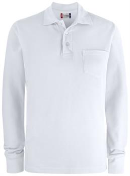 CLIQUE BASIC POLO LS POCKET BIANCO 00