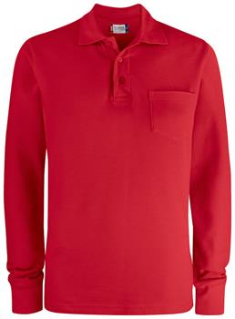 CLIQUE BASIC POLO LS POCKET ROSSO 35