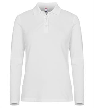 STRETCH PREMIUM POLO LS LADY BIANCO 00