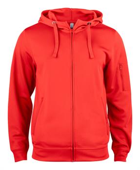 BASIC ACTIVE HOODY F/ZIP ROSSO 35