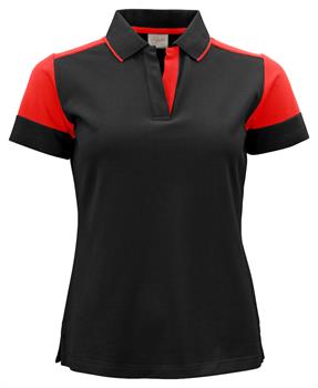 PRINTER PRIME POLO LADY NERO/ROSSO 9040