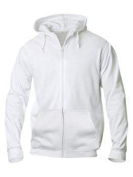 CLIQUE BASIC HOODY F/ZIP BIANCO 00